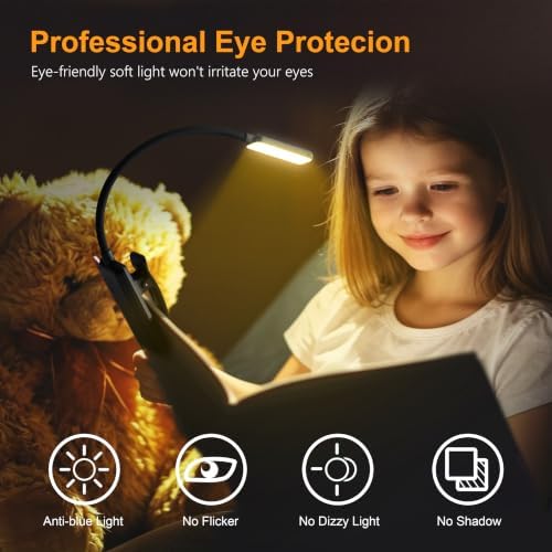 Gritin 2 Pack 9 LED Rechargeable Book Light for Reading in Bed - Image 2