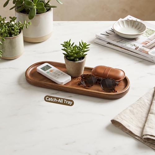 Small Wooden Tray | Acacia Wood Serving Tray for Father Vanity Tray for Men - Image 7