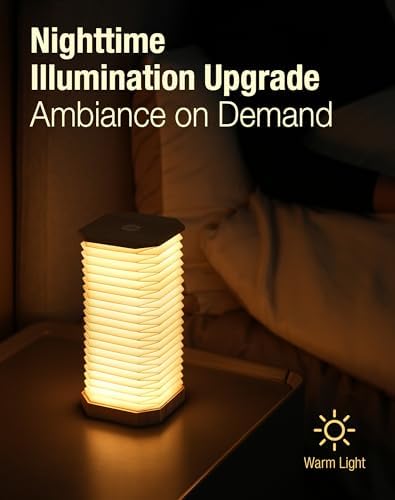 Vertical Accordion Bedside Table Lamp,Japanese Gifts Paper Lights - Image 4