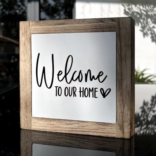 Welcome Sign, Wooden Box Signs for Home Decor, Freestanding Welcome Decor Sign, Farmhouse Decor for Entryway, Front Door Decortion, Housewarming Tabletop Decortion - Image 3