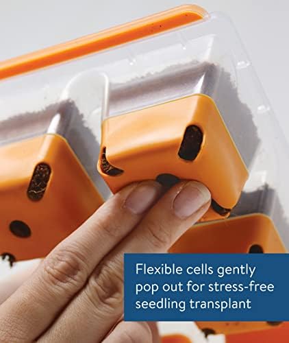 Burpee SuperSeed Windowsill Seed Starting Tray | 8 XL Cell | Seed Starter Tray | Reusable & Dishwasher Safe | Window Garden Starting Kit | Orange - Image 3