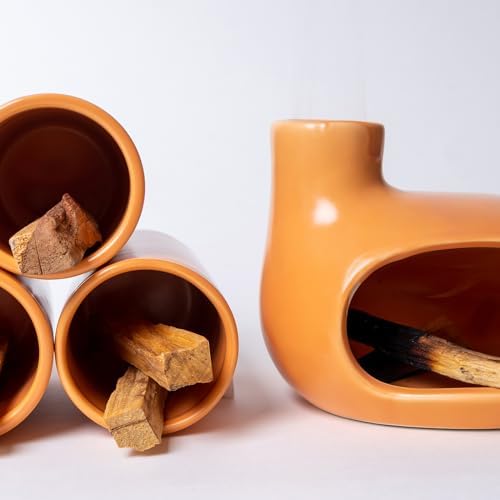 Palo Santo Holder Set with Chiminea Burner & 3 Storage Matchstick Holders - Image 4