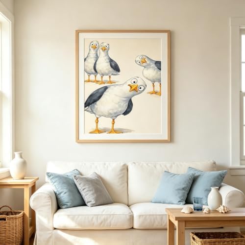 Animal Diamond Painting Kits for Adults,Cartoon Seagull Diamond Art Kits - Image 2