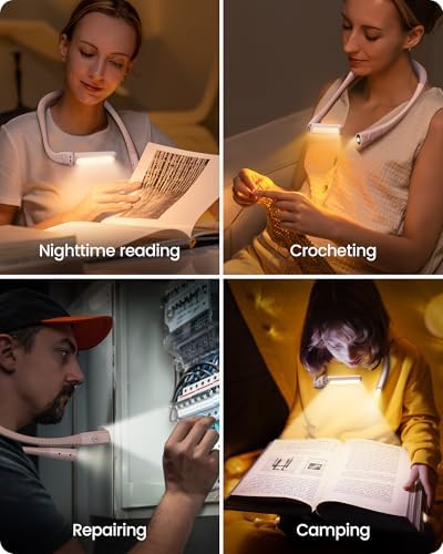 Glocusent Bendable Neck Light, 100 Hours Reading Light for Book Lover Gifts - Image 5