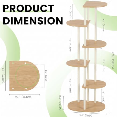 Tiered Plant Stand Indoor, Tall 6 Tier 7 Potted Wooden Plant Shelf for Multiple Flower Plants, Multi Corner Metal Plant Holder Indoor for Patio Garden Patent Design Living Room Balcony Bedroom, White - Image 2