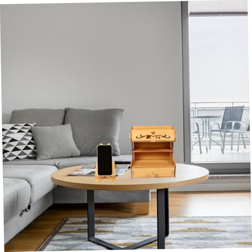 Ipetboom Wood Desk Organizer with Drawer, Large Capacity for Office Use - Image 5