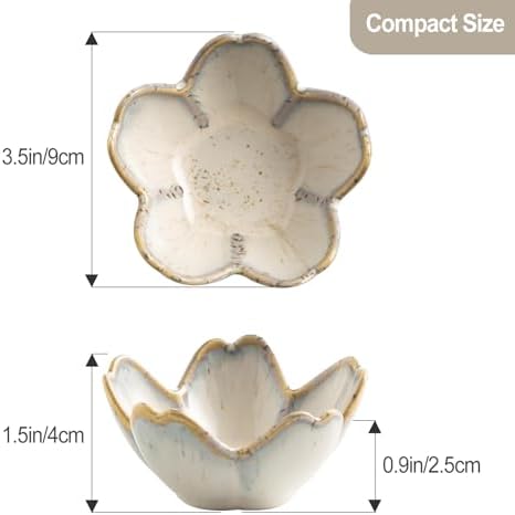 Stone-Gray Flower Ceramic Jewelry Tray Bride Ring Dish, Small Trinket Bowl - Image 3