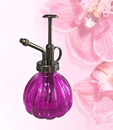 Halloween Pumpkin Glass Watering Can Vintage Purple for Flowers Plants - Image 3