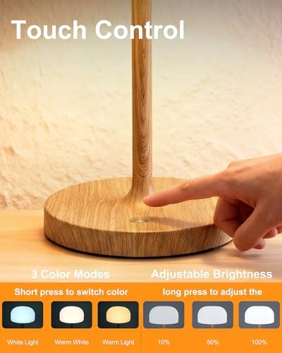Mushroom Lamp, Shower Lamp Waterproof for Bathroom & Bedroom - Wood Grain - Image 5