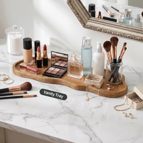 Small Wood Tray – Acacia Serving Platter Vanity Tray Mini Wooden Tray Decor - Image 5