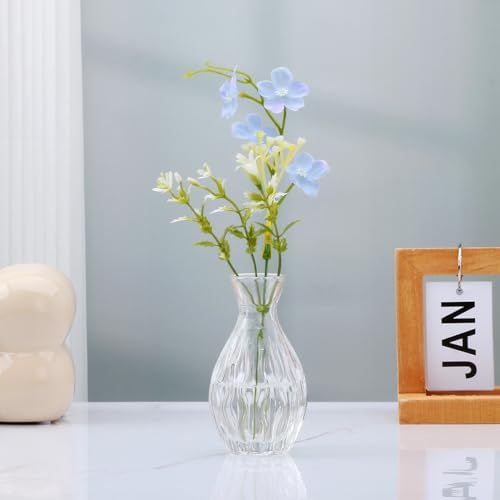 Glass Bud Vases Set of 4, Small Flower Vases for Wedding Centerpiece - Image 5
