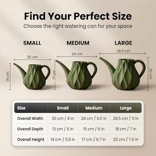 Indoor Watering Can for Houseplants, Modern Minimalist Plant Watering Can with Precision Spout, Decorative Small Medium Large Sizes (Pure White, Large) - Image 6