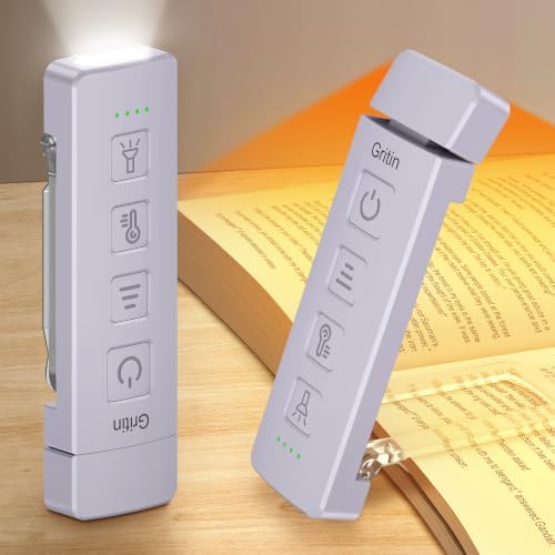 Gritin 2026 Gen 2 Rechargeable Book Light,2-in-1 Reading Light & Flashlight by Gritin