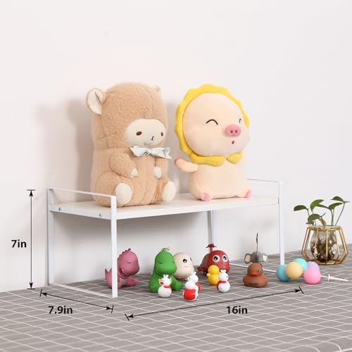 YGYQZ Desk Shelf Organizer, 1-Tier Desktop Bookshelf, White - Image 2