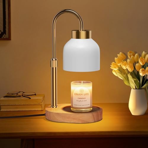 seenlast Candle Warmer Lamp with Dimmer Adjustable Height, 2/4/8H Timer,Vintage Home Decor for Scented Jar by seenlast