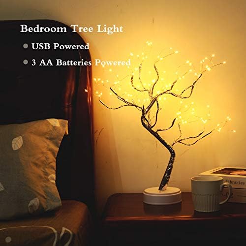 20" 108 LED Bonsai Fairy Spirit Tree Light,DIY Artificial Tree Lamp - Image 5