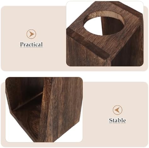 Wood Test Tube Vase Stand for Plant Propagation, Single Tube Base - Image 3