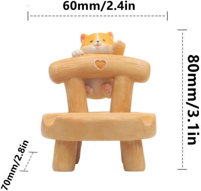 1PCS Cute Dog Wooden Phone Stand – Mini Desktop Holder for All Smartphones, Adorable Home Office Desk Decor Accessory - Image 2