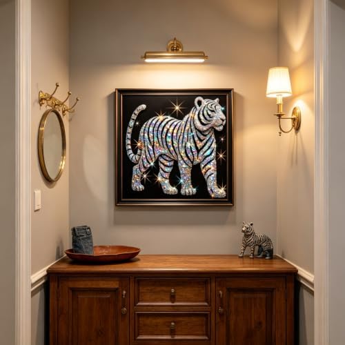 BYGFHLYW Tiger 5D Diamond Painting Kit for Adults, Animal Diamond Art Kits - Image 3