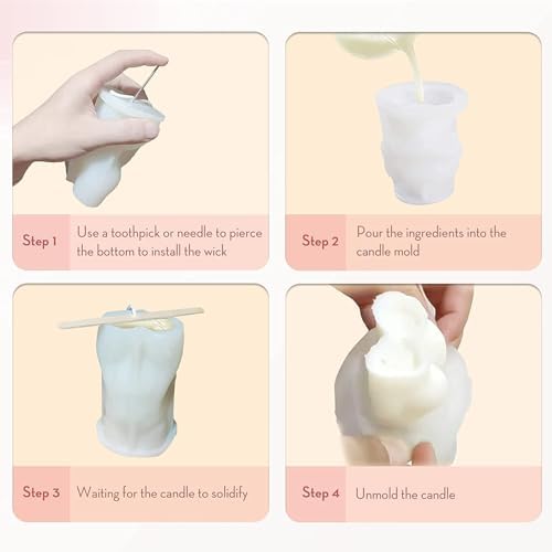 Bubble Candle Molds - Silicone Mold for Candles Making, DIY 3D Moulds for Soy Wax, Beeswax, Scented Candle, Valentine's Day Gifts (Heart Bubble) - Image 6