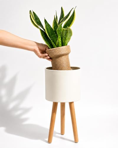 Bamworld Single Plant Holder for Indoor Plants Metal Planter Stand 8.5in by Bamworld