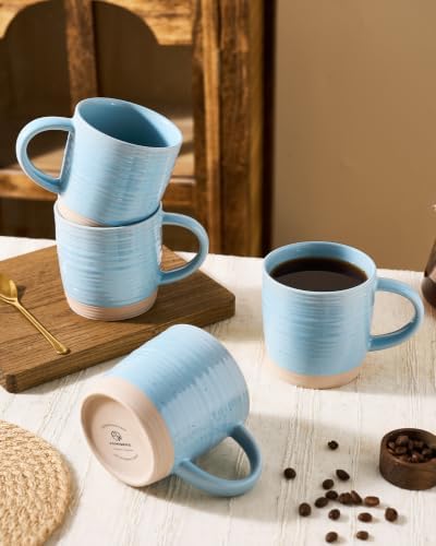 famiware Coffee Mugs Set of 4, 13 oz Mug Set, Ceramic Cup Set with Handle - Image 7