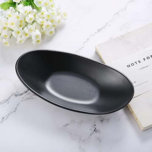 Black Ring Dish Centerpiece Jewelry Tray Key Tray Organizer for entryway, Dresser Decor Key Dish Jewelry Bowl Decorative Dish (Big Oval) - Image 2