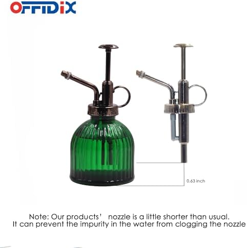 OFFIDIX Plant Mister Spray Bottle, Glass Mister for Indoor 6.7oz Dark Green - Image 3
