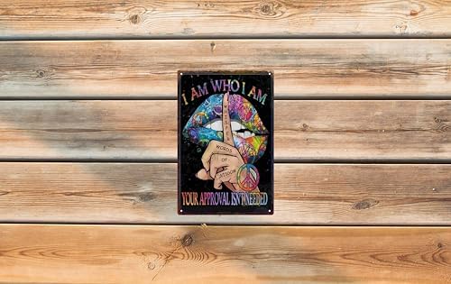 I Am Who I Am Whisper Words of Wisdom Vintage Metal Tin Sign 8x12 in Multipurpose Wall Hanging Decor for Garage Bedroom Porch Garden Cafe Man Cave Retro Outdoor Wall Art Decoration - Image 6