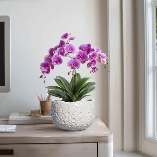 Ceramic Pots for Plants, 8 Inch Planters for Indoor Plants, Grey - Image 5