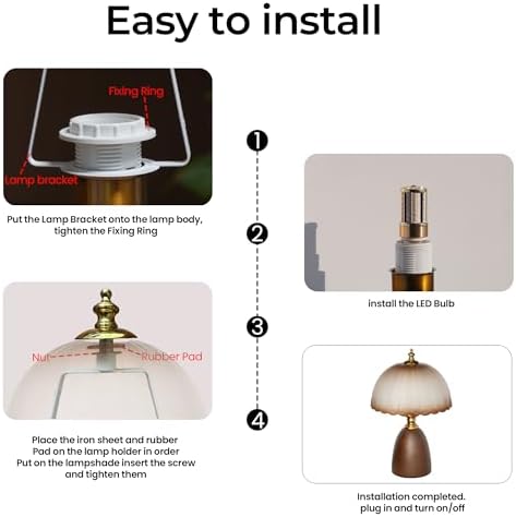 Small 13 Inch Dimmable Rubberwood Table Lamp - Image 6
