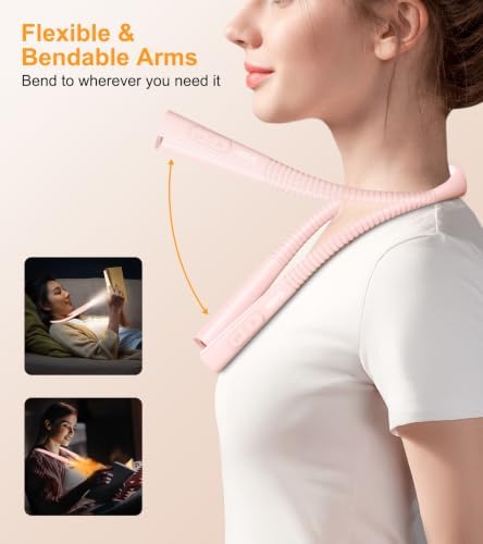 Gritin Book Light, Eye Caring 4-Color&5-Brightness Neck Light Reading Light - Image 6
