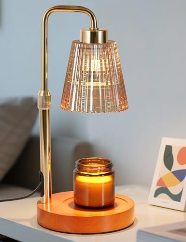 Modern Candle Warmer Lamp with 24h Cycle Timer, Dimmable Wax Melt Warmer by GODONLIF
