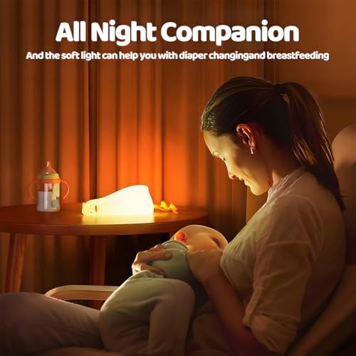 Rytinazzz Silicone Night Light for Kids, 50H Long Battery Duck Lamp (Lying), Gift for Kids, Soft Dimmable Bedside Light, Rechargeable Tap Control - Image 7