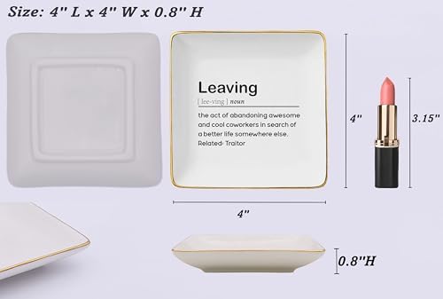 Colleague Gift-Colleague Promotion,Retirement,Moving Away Gifts,Farewell,Goodbye,Leaving New Job Gifts-Boss Coworker Appreciate Birthday Christmas Gifts-Ceramic Jewelry Tray Trinket Holder Ring Dish - Image 5