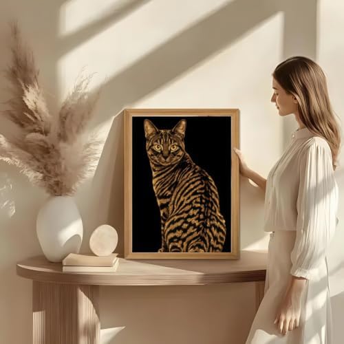 BYGFHLYW Cat 5D Diamond Painting Kit, Diamond Art for Adults12x16In - Image 4