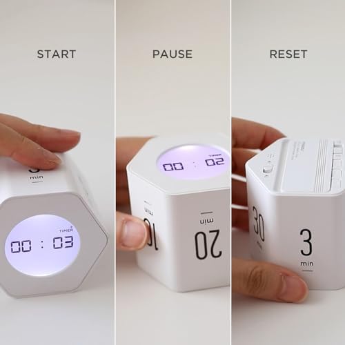 mooas Multi-Hexagon Clock Timer, Cube, Backlight, Countup/Down (Mint) - Image 3