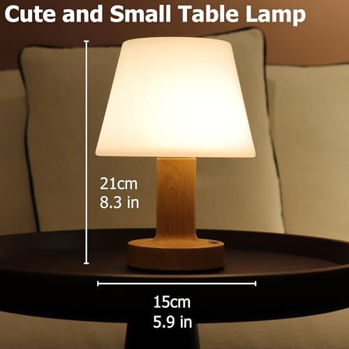 Cordless Rechargeable Mushroom Table Lamp, Dimmable 3-Color Night Light - Image 5