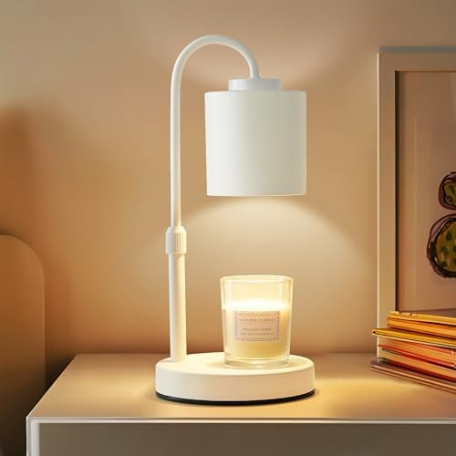 CASTLELIFE Candle Warmer Lamp with Timer & Dimmer, Height Adjustable Electric Wax Melt Warmer for Jar Candles, Gifts for Mom Home Decor, White by CASTLELIFE