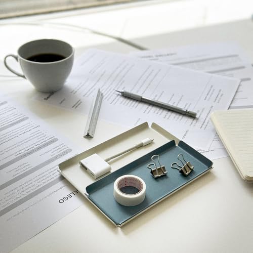 PROGETTO2.70 Aluminum Desk Tray Catchall Organizer, A6, Azure - Image 5