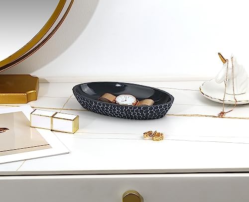 Emibele Jewelry Dish, 7" x 4" Honeycomb Resin Ring Holder Tray Key Bowl - Image 4