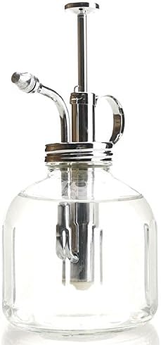 Plant Mister- Clear Color Glass Bottle & Brass Sprayer (Chrome) - Image 5