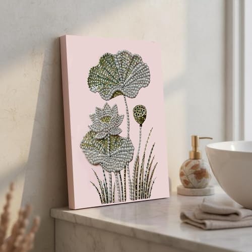 DIY Pearl Painting with Frame, Creative Design, Handmade Stress-Relieving Home Wall Decoration, Includes Frame and Tools-Flowers-3 - Image 5