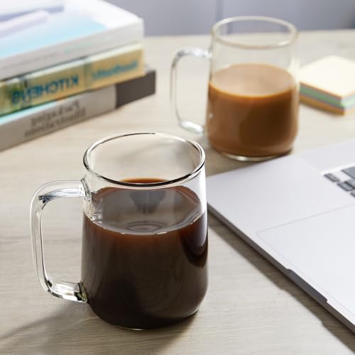 Large Glass Coffee Mugs, 20 oz Glass Coffee Cups Set of 4, Clear Borosilicate Glass Mugs with Handles for Cappuccino, Tea, Latte, Hot/Cold Beverages, Wine, Americano - Image 6