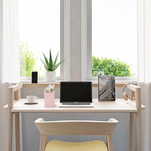 Pen Holder for Desk,Nordic Elegance Square Silicone Pencil Holder Soft Minimalist Desk Pen Cup Stand Waterproof Multifunctional Office Supplies for Home,Kids and School(Pink) - Image 5