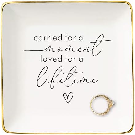 NZY Miscarriage Sympathy Gifts for Mother,Loss Angel Baby Memorial,Infant Loss,Child Lose Remembrance-Infant Stillborn Comfort Gift for Mom,Carried for a Moment-Jewelry Tray Trinket Holder Ring Dish by NZY