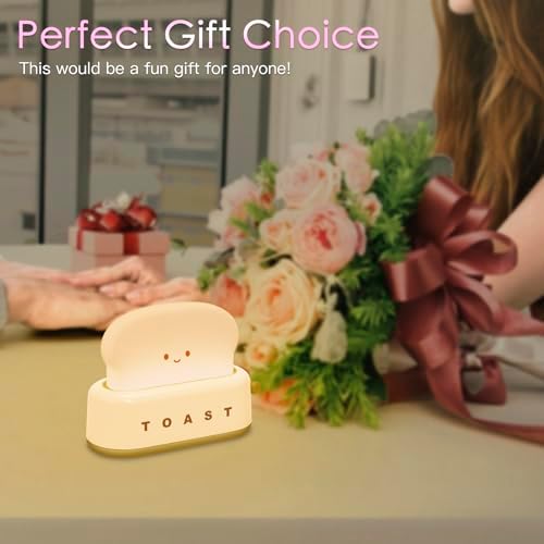 Desk Decor Cute Yellow Toast Lamp Small Desk Lamp Night Light for Kids - Image 6