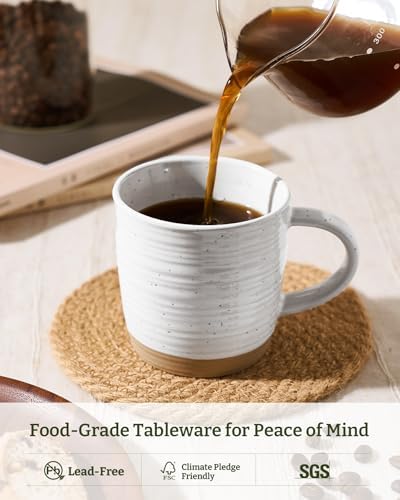 famiware Coffee Mugs Set of 4, 13 oz Mug Set, Ceramic Cup Set with Handle - Image 6