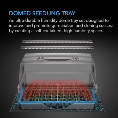 AC Infinity Large Humidity Dome Kit 6x12 w/ LED Grow Lights & Seedling Mat - Image 2
