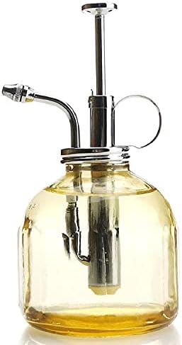 Plant Mister- Glass Bottle (Amber Color) & Brass Sprayer (Chrome Color) by Purism+Style